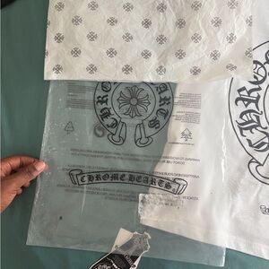 Chrome Hearts Clear Plastic Bag with Black Graphics